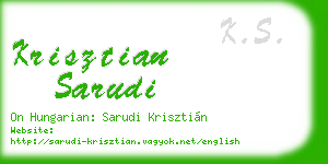 krisztian sarudi business card